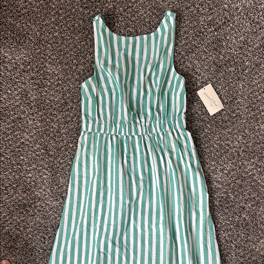 Green Striped Women’s Dress